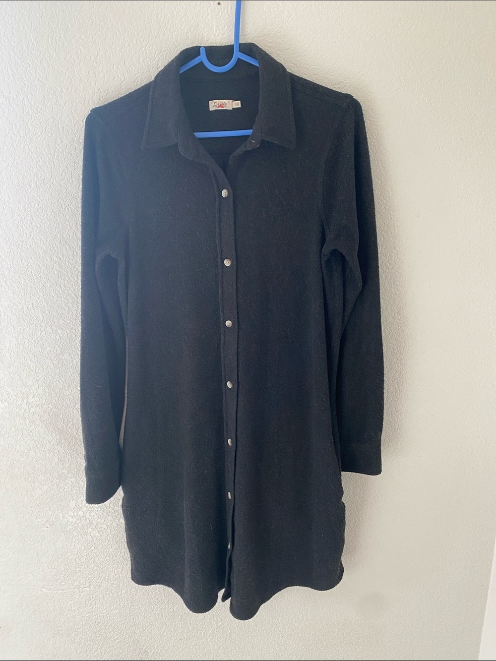 FAHERTY Legend Black Stretchy Sweater Dress Size S x 36” Long